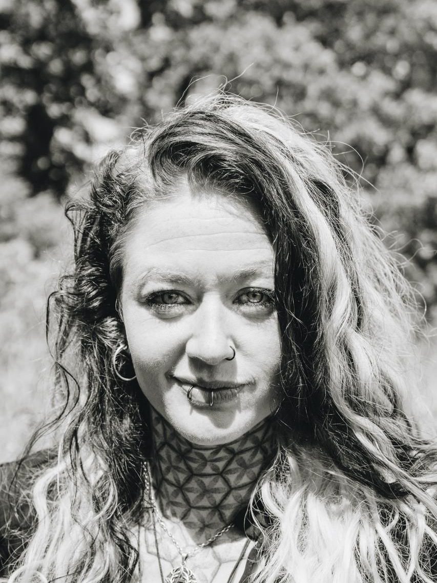 black and white Photo of Kate Goth